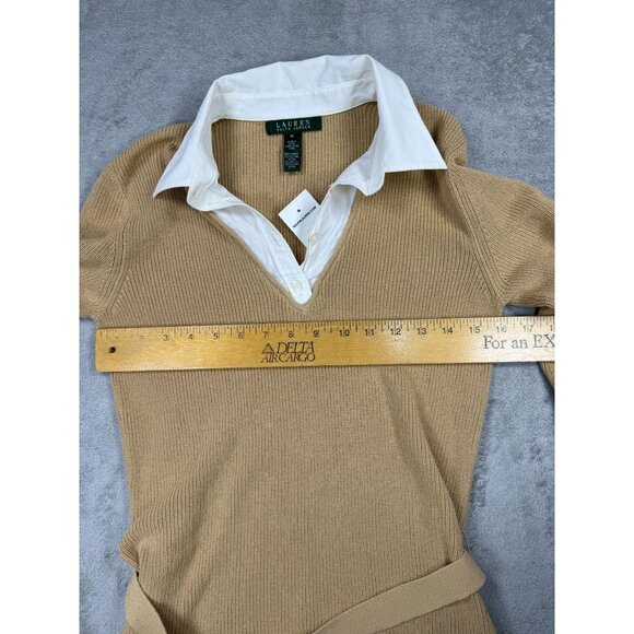 NWT Lauren Ralph Lauren Preppy Knit Sweater Logo Belt Coastal Cowgirl Classic M - Picture 8 of 8